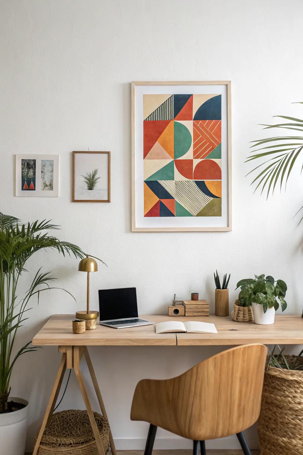 Embrace the allure of abstract arrangement and allow your creativity to prosper in harmonious simplicity.