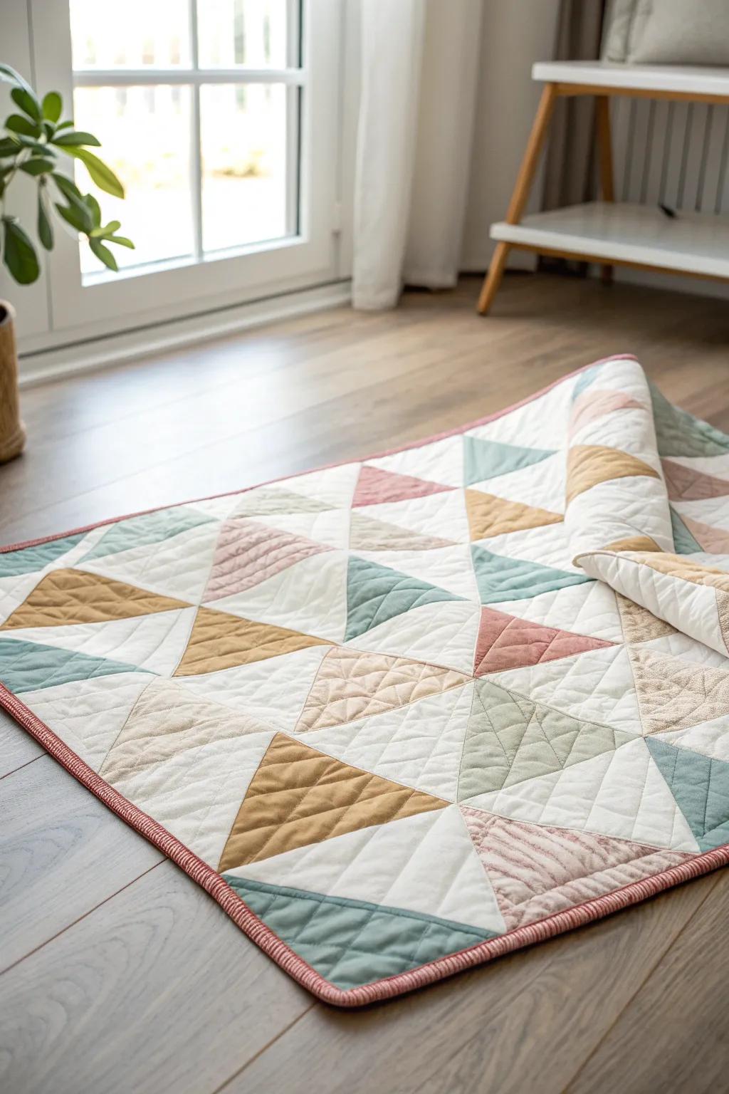Uncover the artistry of creative quilt borders with a minimalist aesthetic.