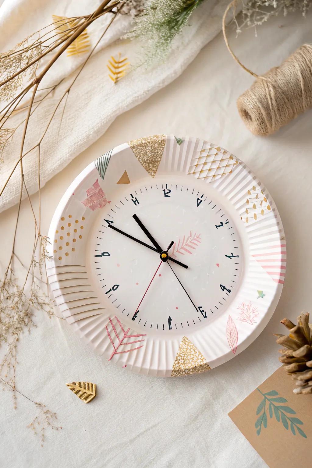 Celebrate creativity and the new year with these charming paper plate countdown clocks!