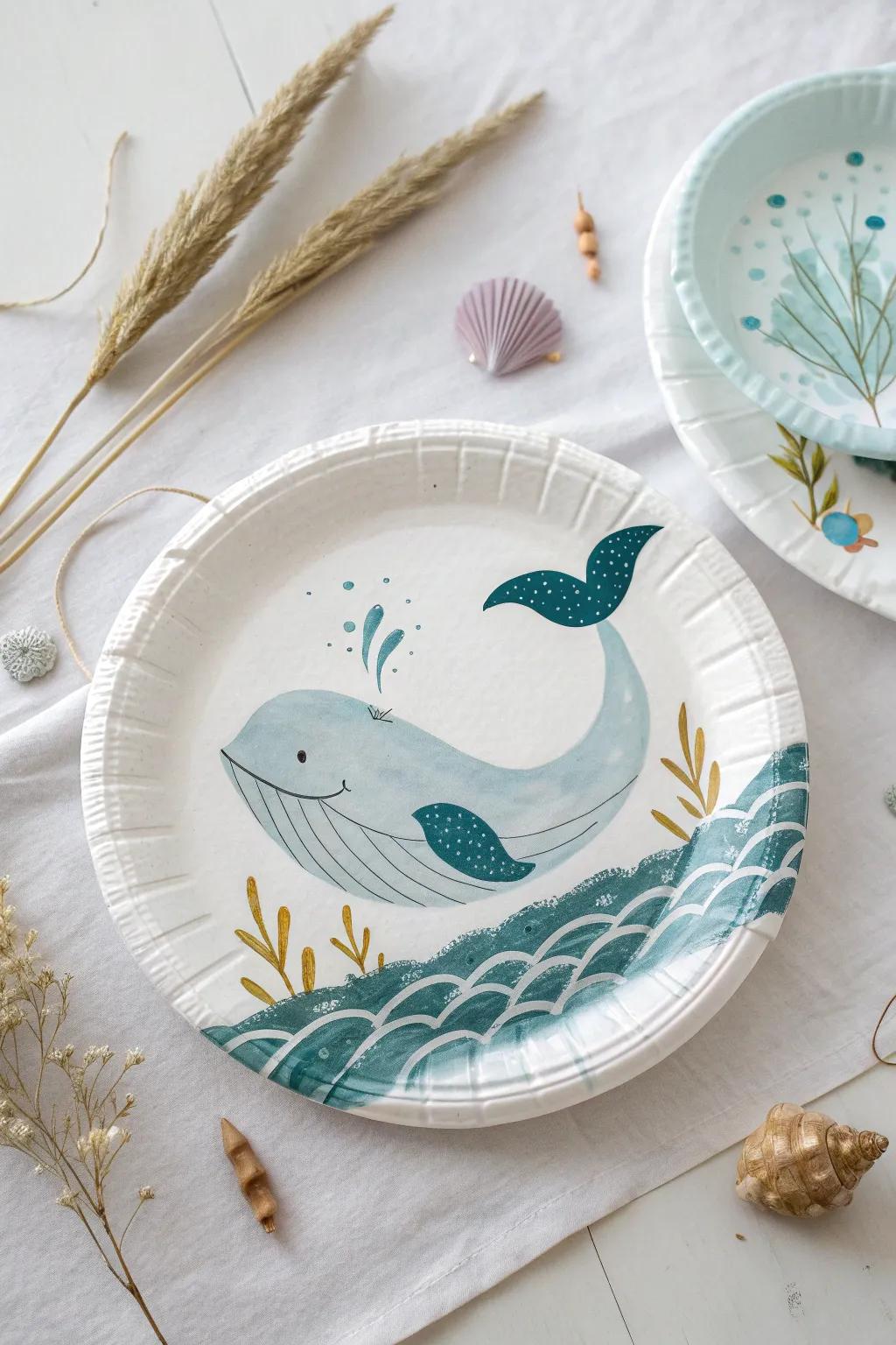 Plunge into creativity with this charming parchment orb cetacean, a burst of simplicity and flair for your forthcoming marine undertaking!
