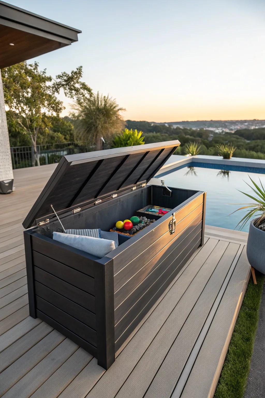 Make your outdoor space better by having a flexible deck stowage unit that combines style and function.