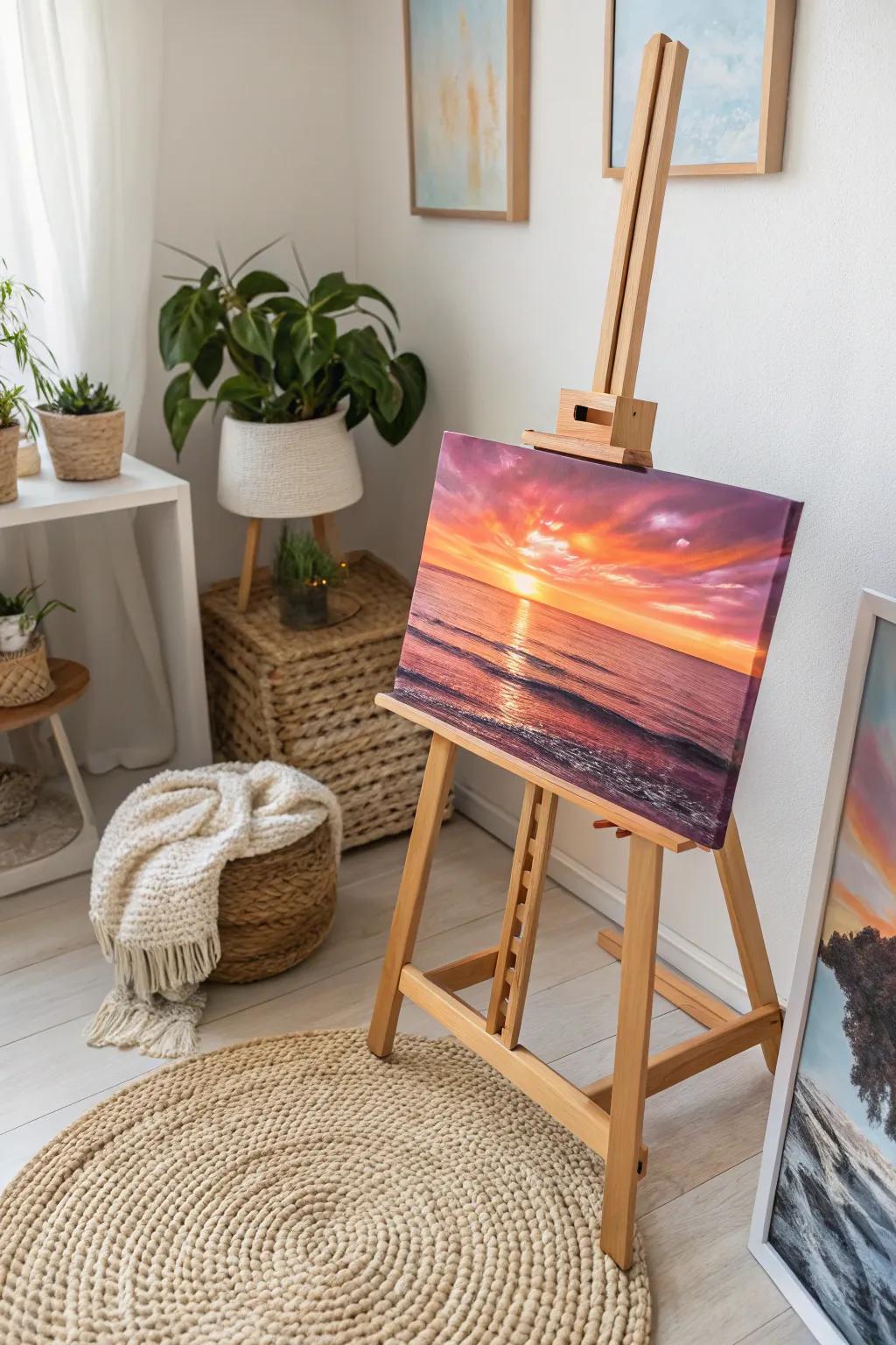 Embrace the tranquility of ocean dusks with a minimalist approach. Perfect for your next painting event!