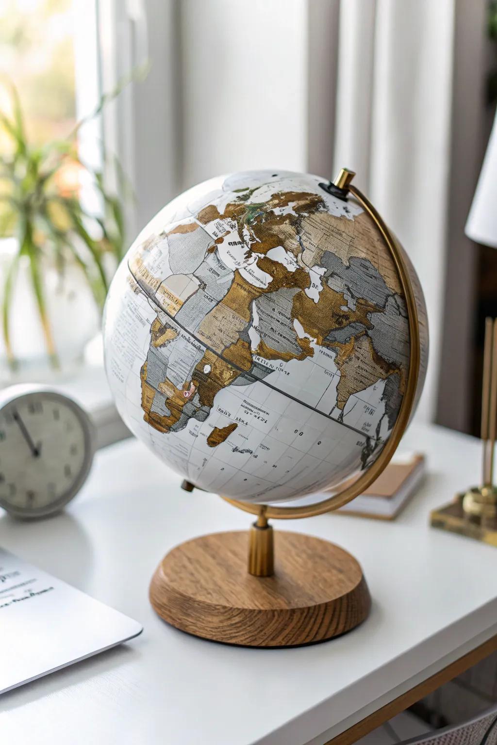 Revive the past with a modern metallic twist: Classic maps reimagined.