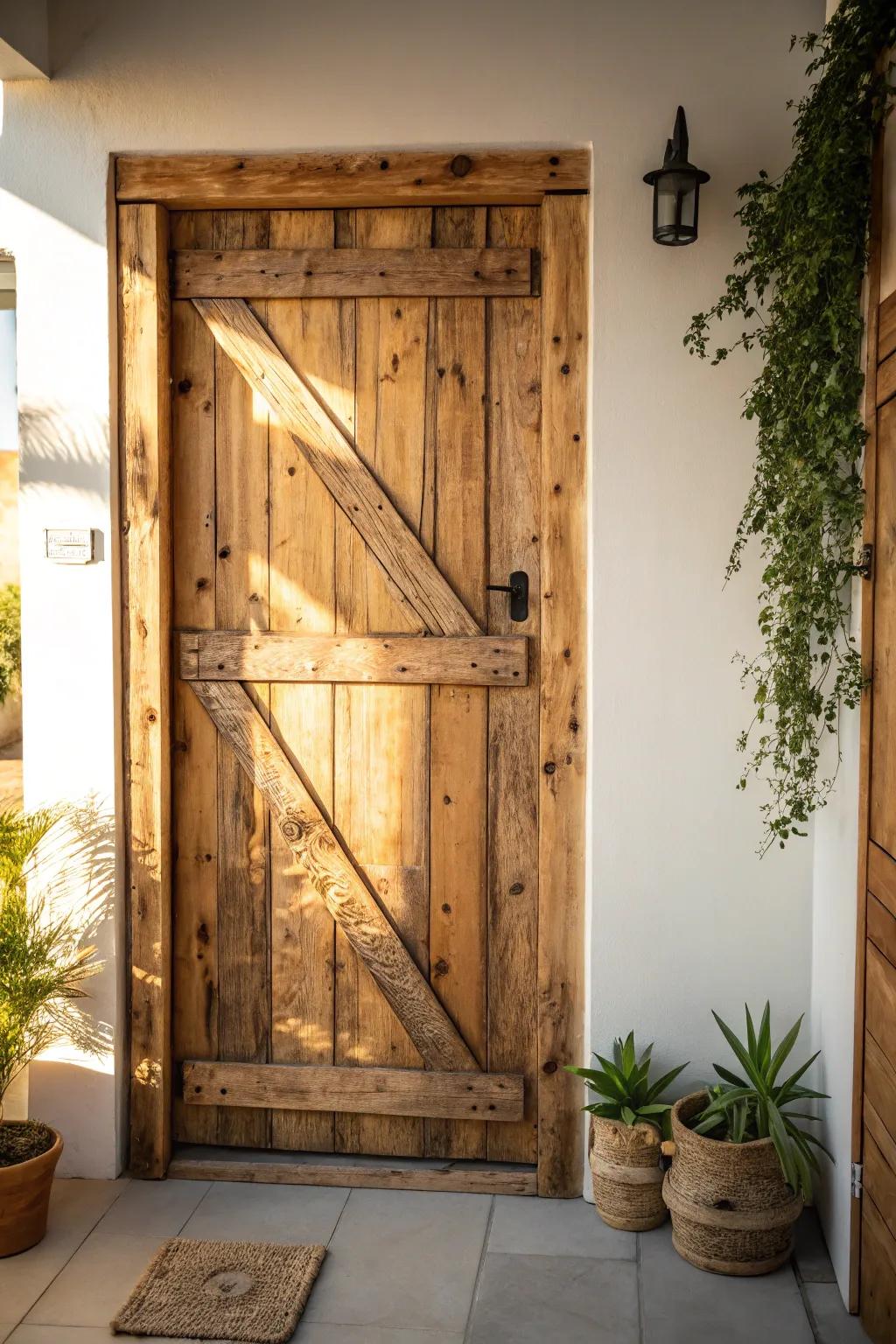 Uncover the enduring allure of unprocessed wood through an unprocessed finish door.