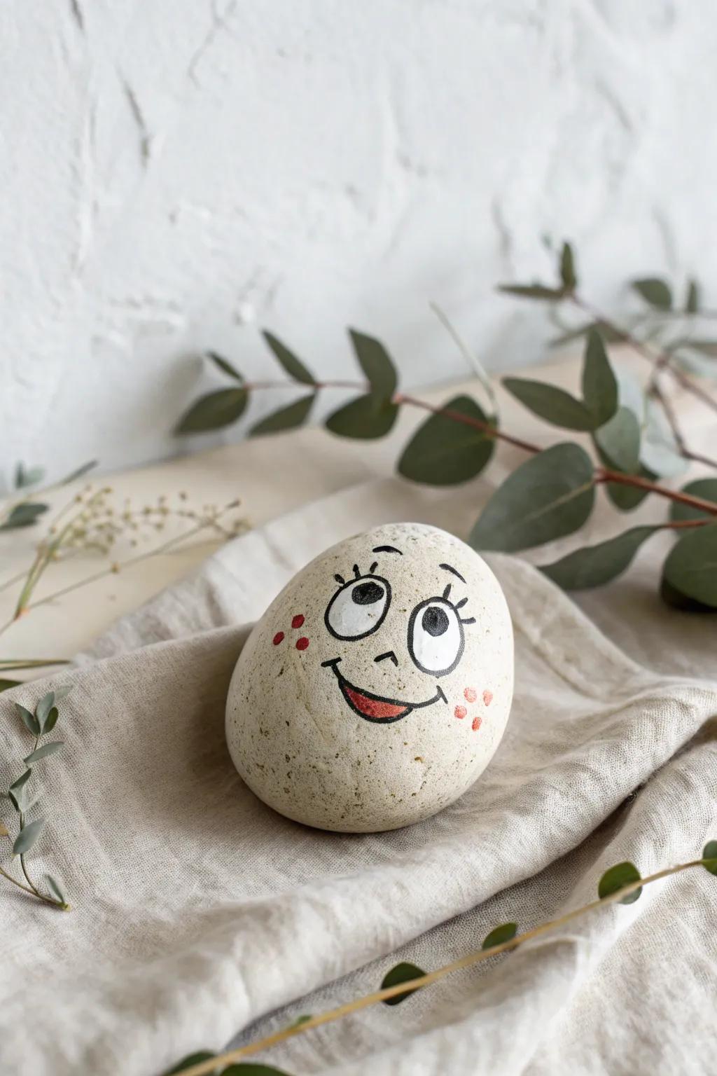 Get to know your cheerful new partner, a stone friend bursting with personality!