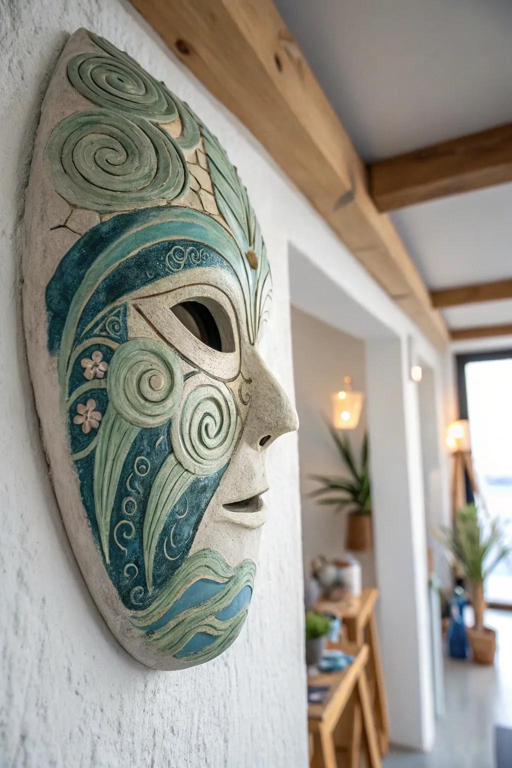 Plunge into the depths of creativity with this seascape-inspired plaster form. 🌊✨ #AbstractArtistry #ScandinavianMinimalism