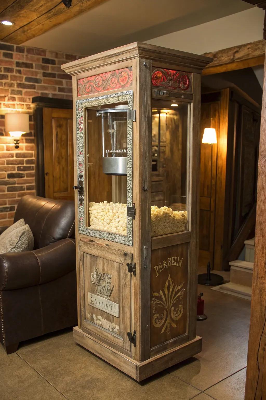 A popcorn apparatus radiating country charm—ideal for the farmhouse-inspired abode.