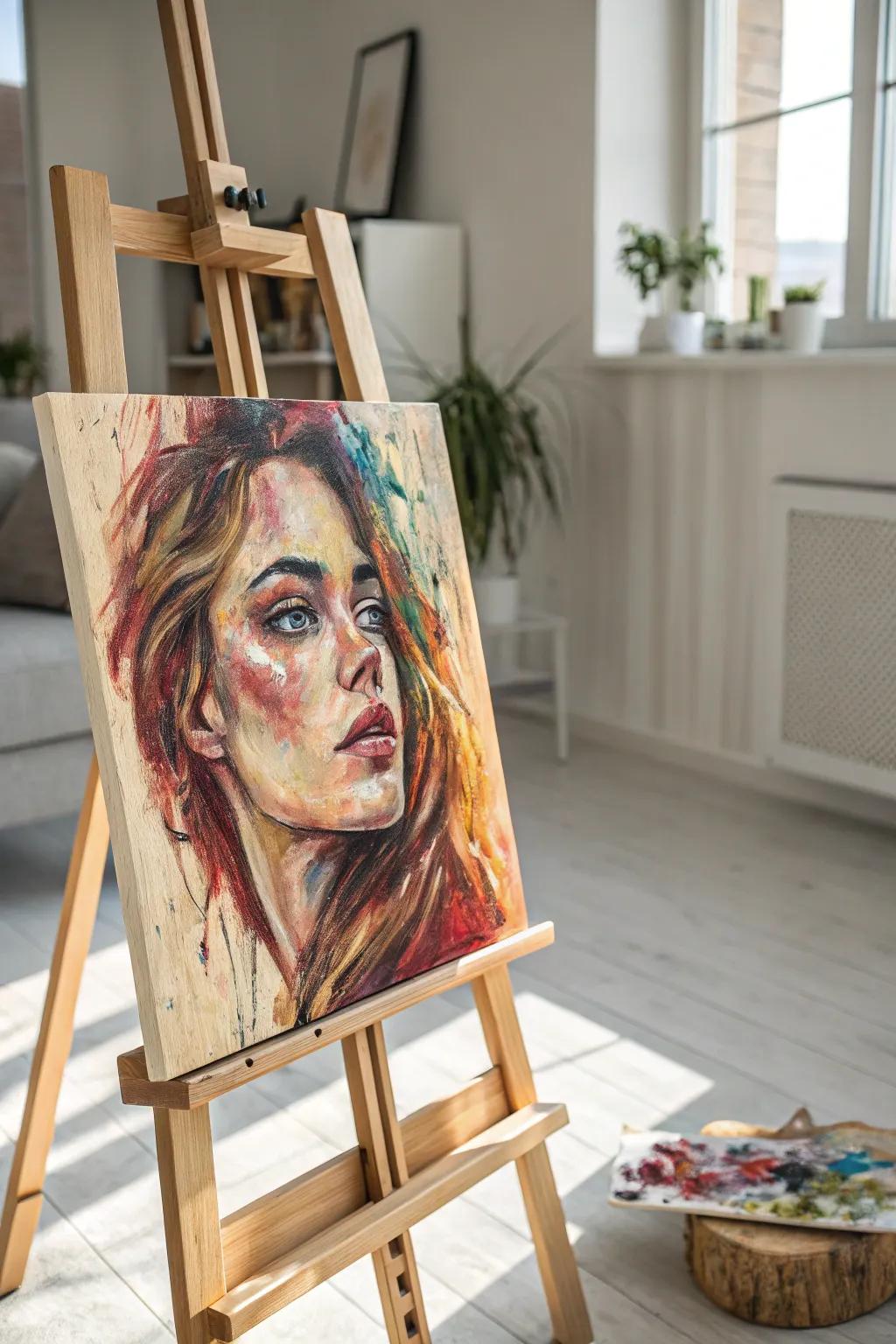 Witness the strength of emotion via striking colors and emotive brushstrokes in portrait artistry.