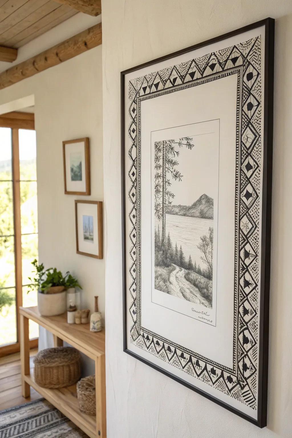 Uncover the fascination of Monochrome Refinement: a timeless poster border that celebrates simplicity and craftsmanship.