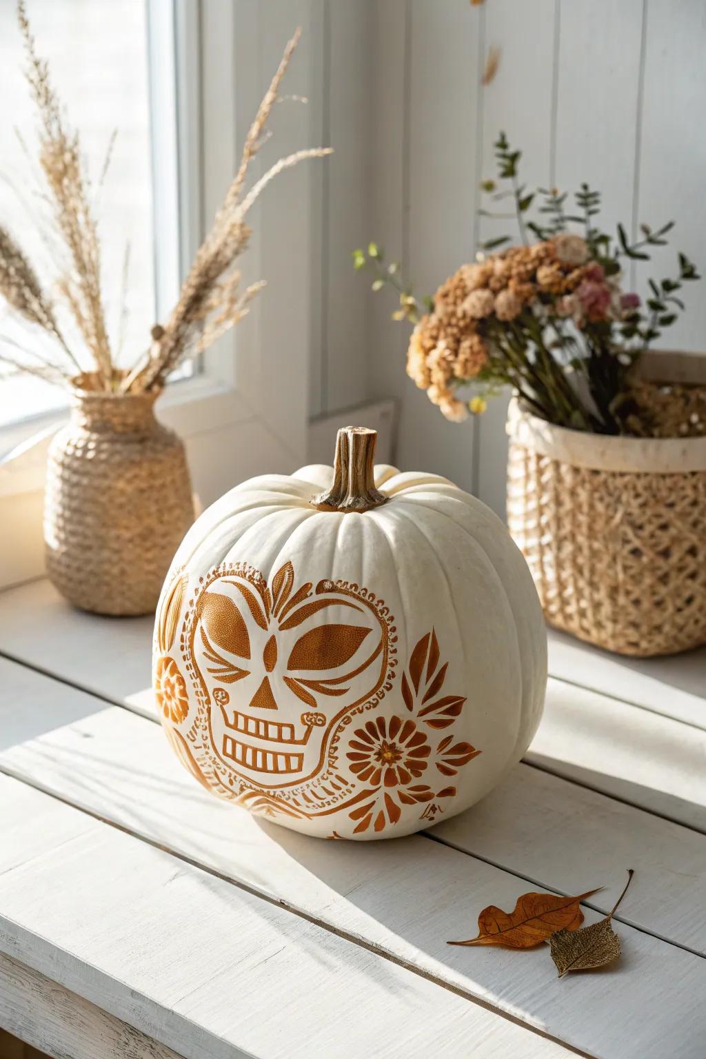 Uncover the artistry of accuracy with template-etched gourd faces—where minimalism meets complex design.