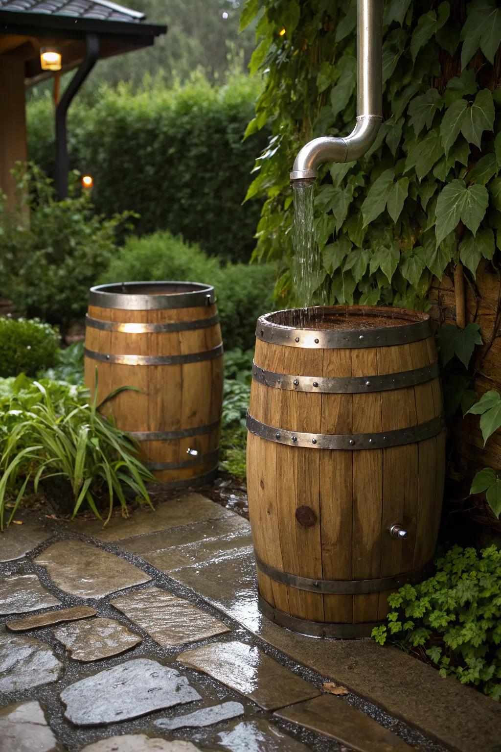 Maximize your rainwater accumulation with elegance by flawlessly connecting tanks for amplified holding capacity.