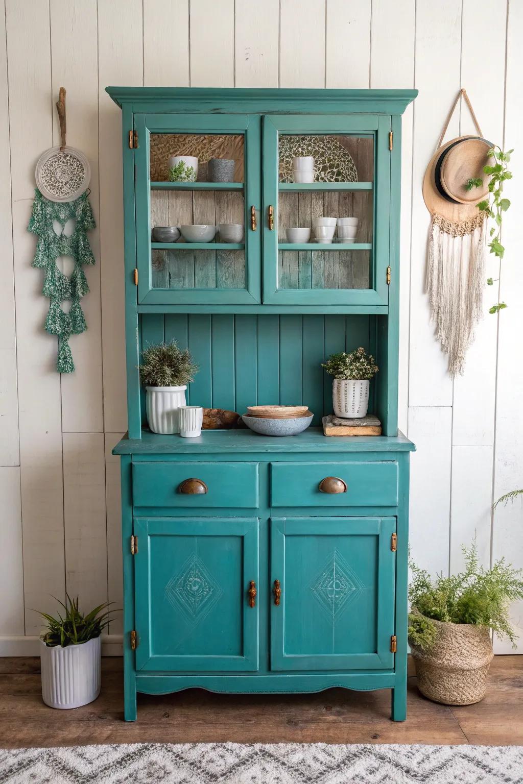 Transform your kitchen with a captivating rustic cabinet makeover—where functionality meets vibrant style.