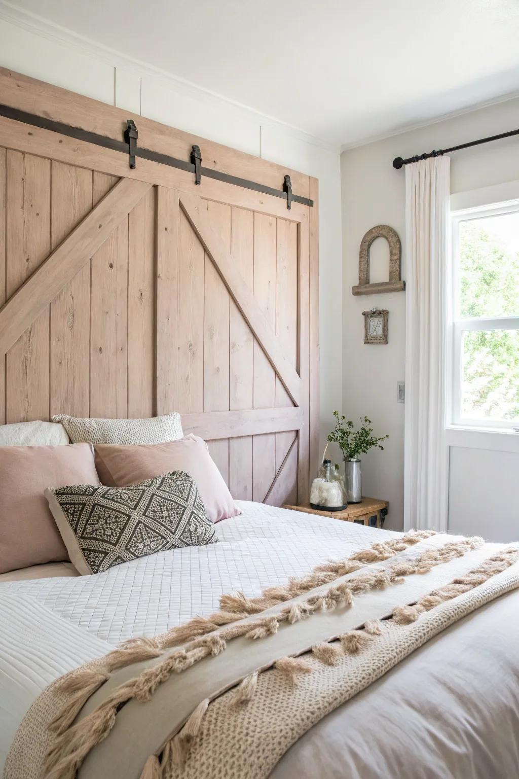 Revolutionize your abode with the allure of a reclaimed barn panel sleeping headboard. Uncomplicated, exquisite, and uniquely yours.