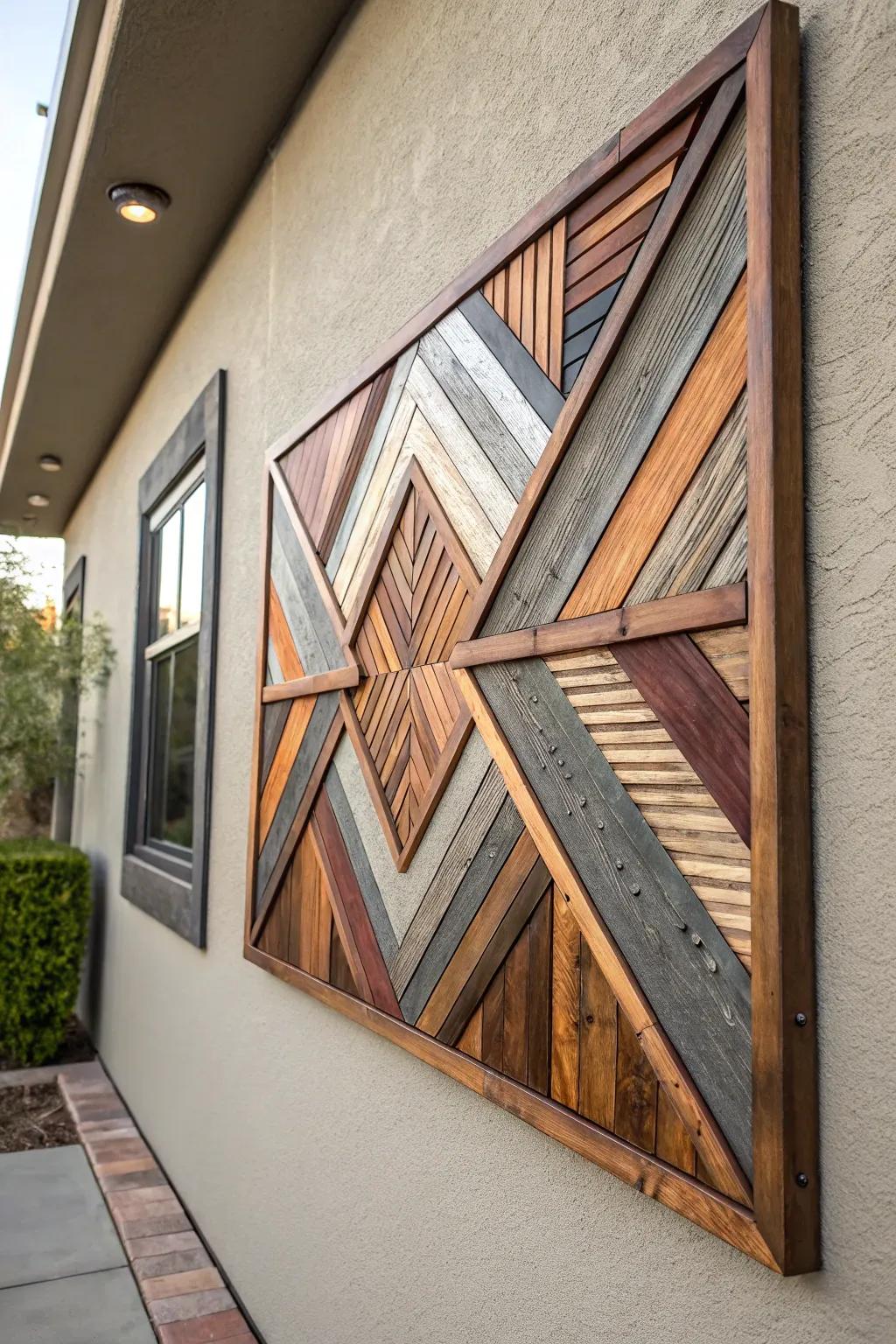 Delve into the fascination of eclectic mediums with this captivating timber and metallic wall art—where country charm converges with modern sophistication.