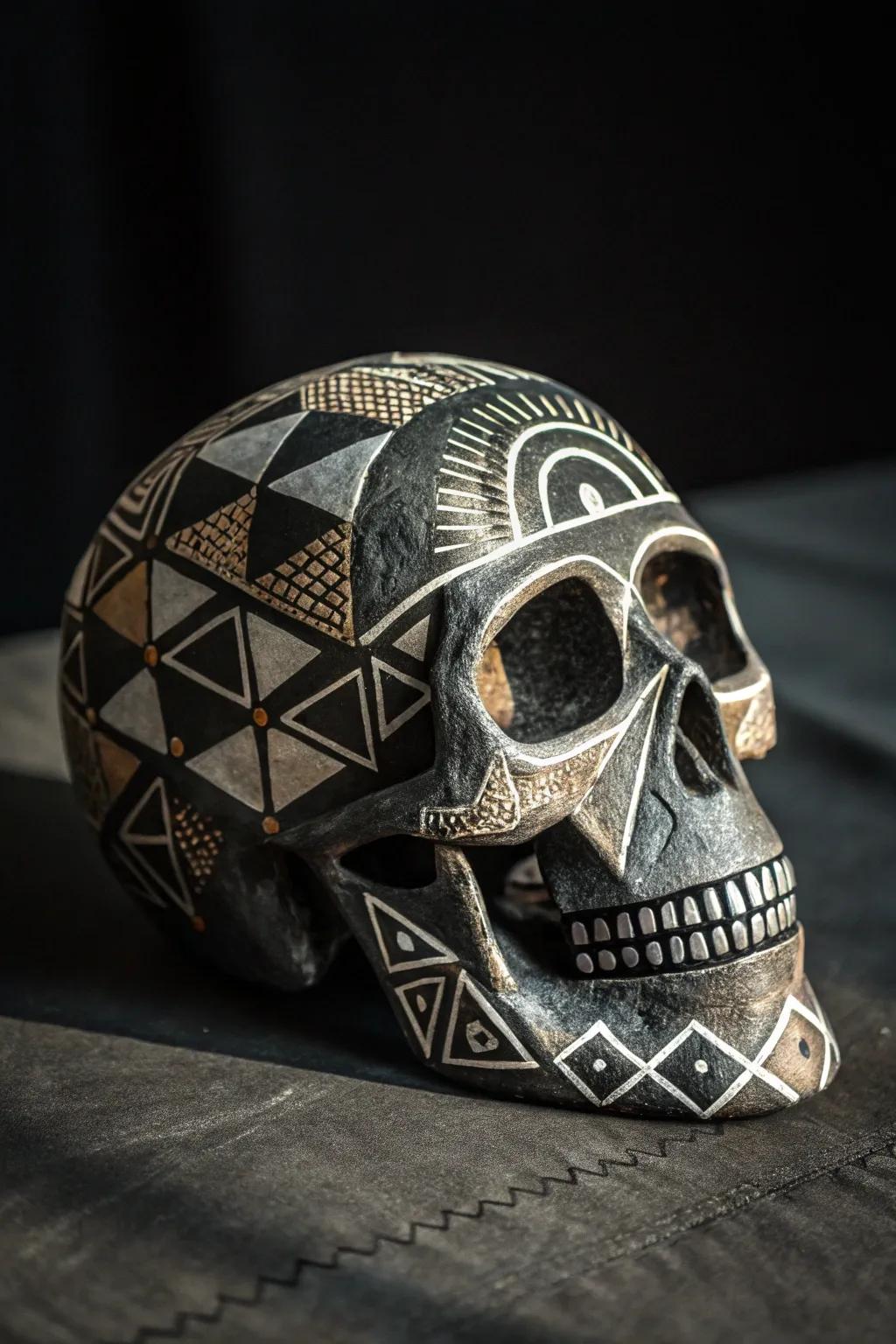 Experience the artistic appeal of contrast with precise designs that redefine the iconic skull.