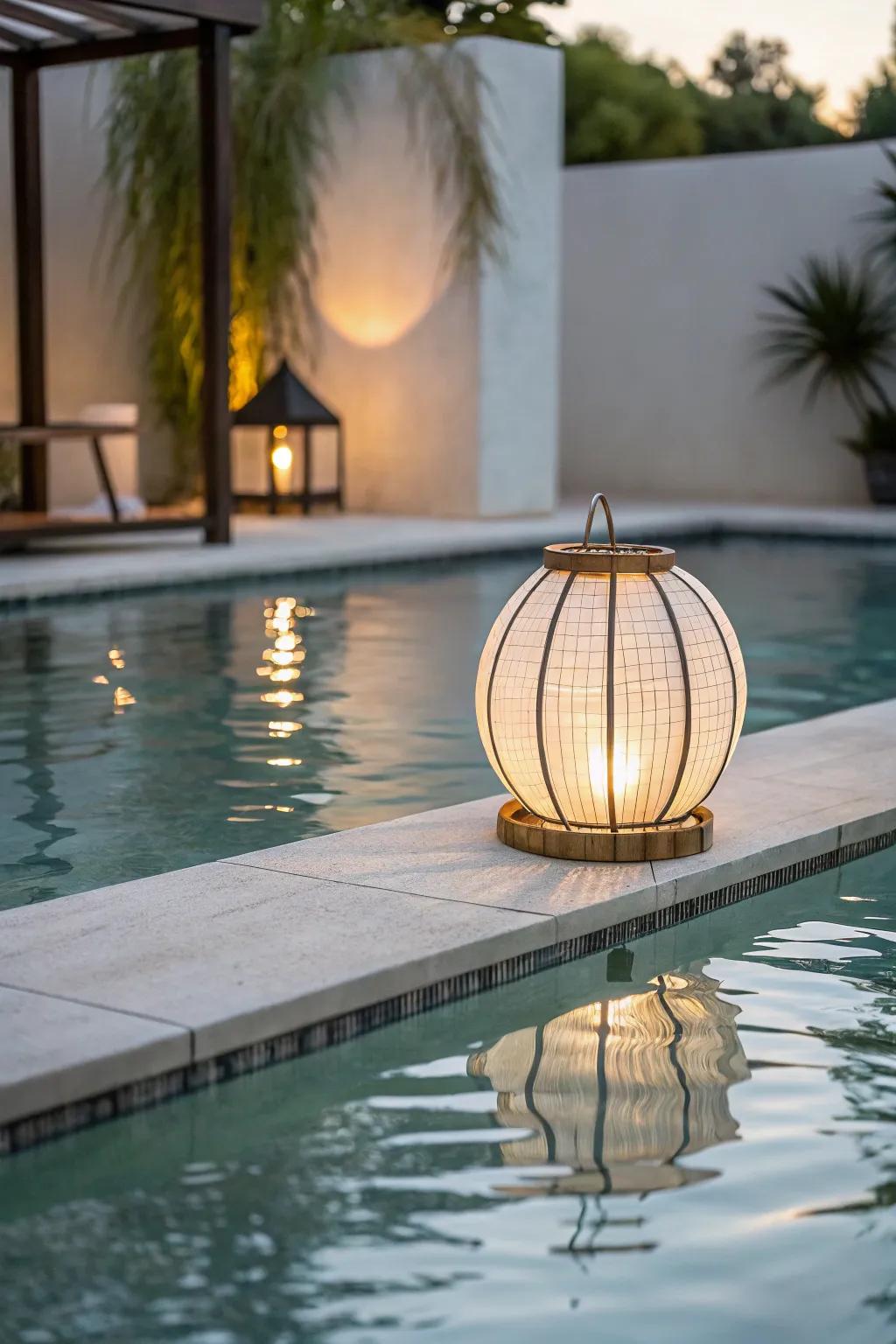 Grace your poolside evenings with the tranquil refinement of floating solar lights, where sleek minimalism dances with bohemian spirit.