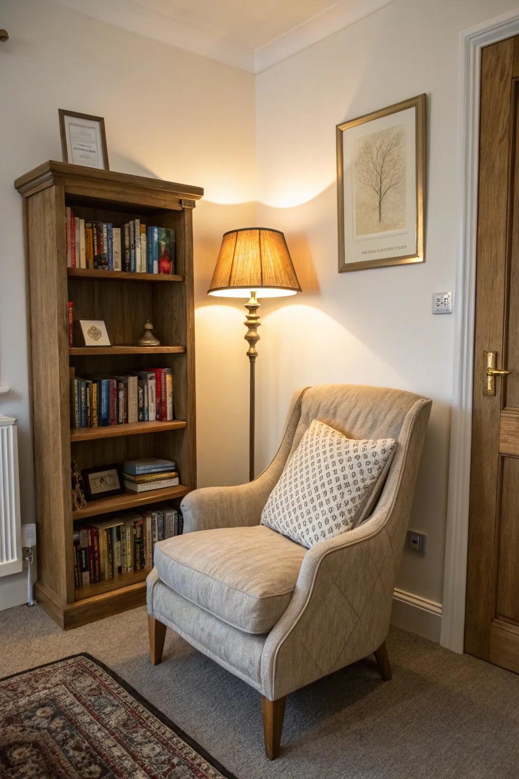 Craft a tranquil reading haven within your spare room.