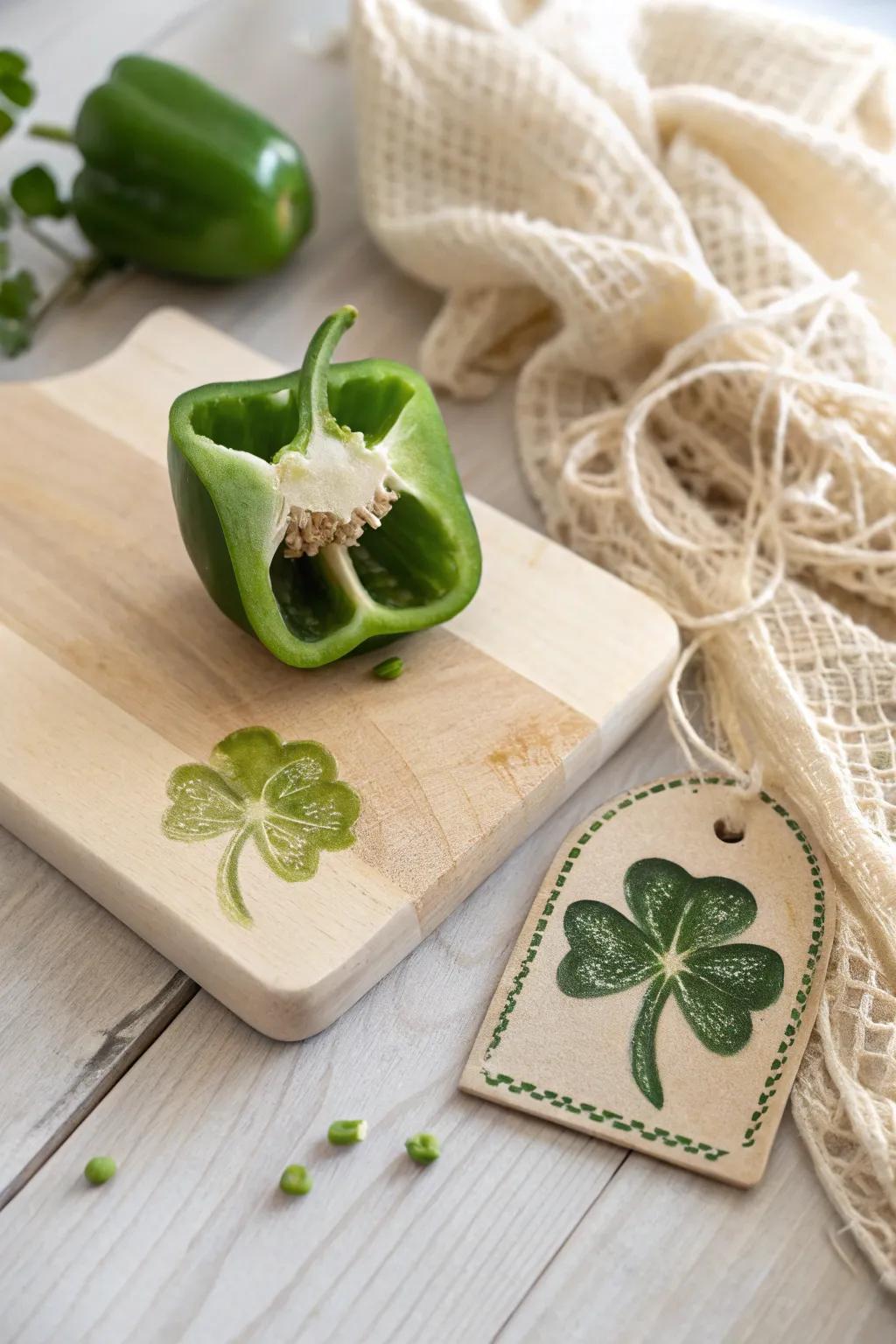 Transmute standard toward artistry - create trifoliate representations by a plain capsicum!