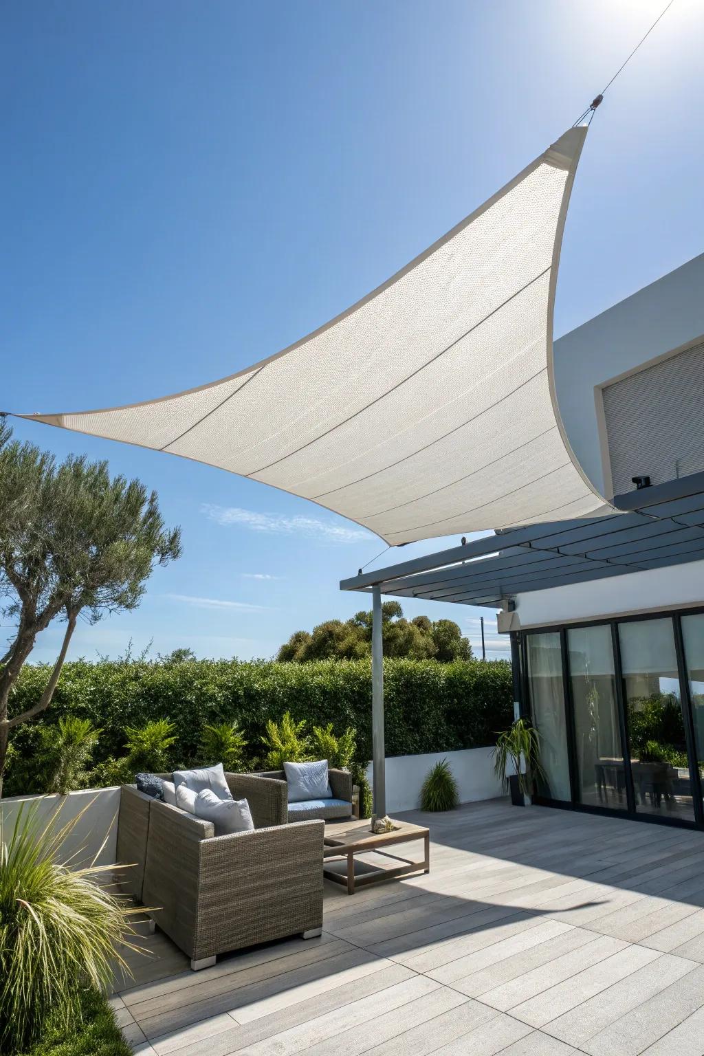 Transform your outdoor area with a DIY shadow canopy—where design meets utility.