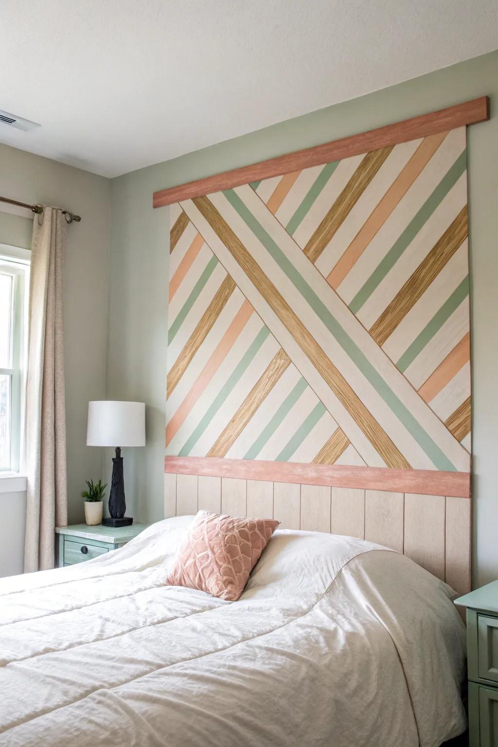 Elevate your bedroom using a hint of artistic flair. Uncover the simplicity and elegance of a do-it-yourself adhesive artwork headboard.