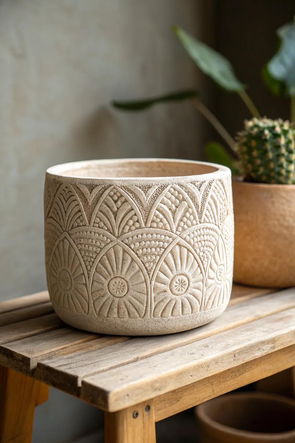 Uncover the elegance of pattern illusion in clay crafting—where straightforwardness converges with artistry.