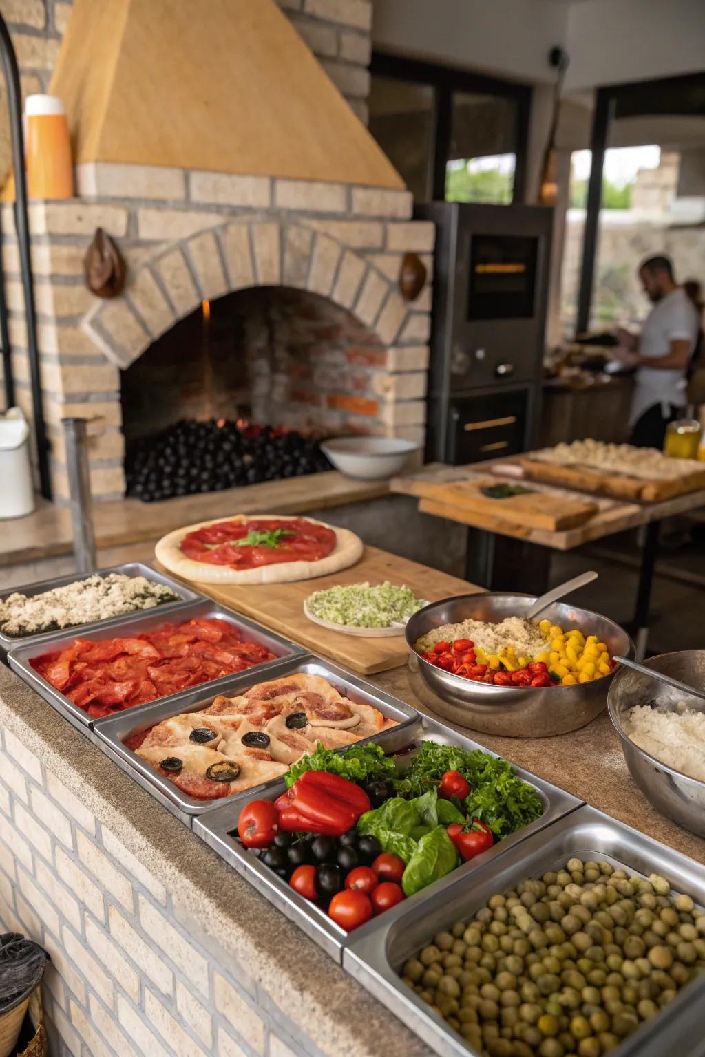 Fashion your bespoke flatbread masterpiece with a spectrum of constituents.