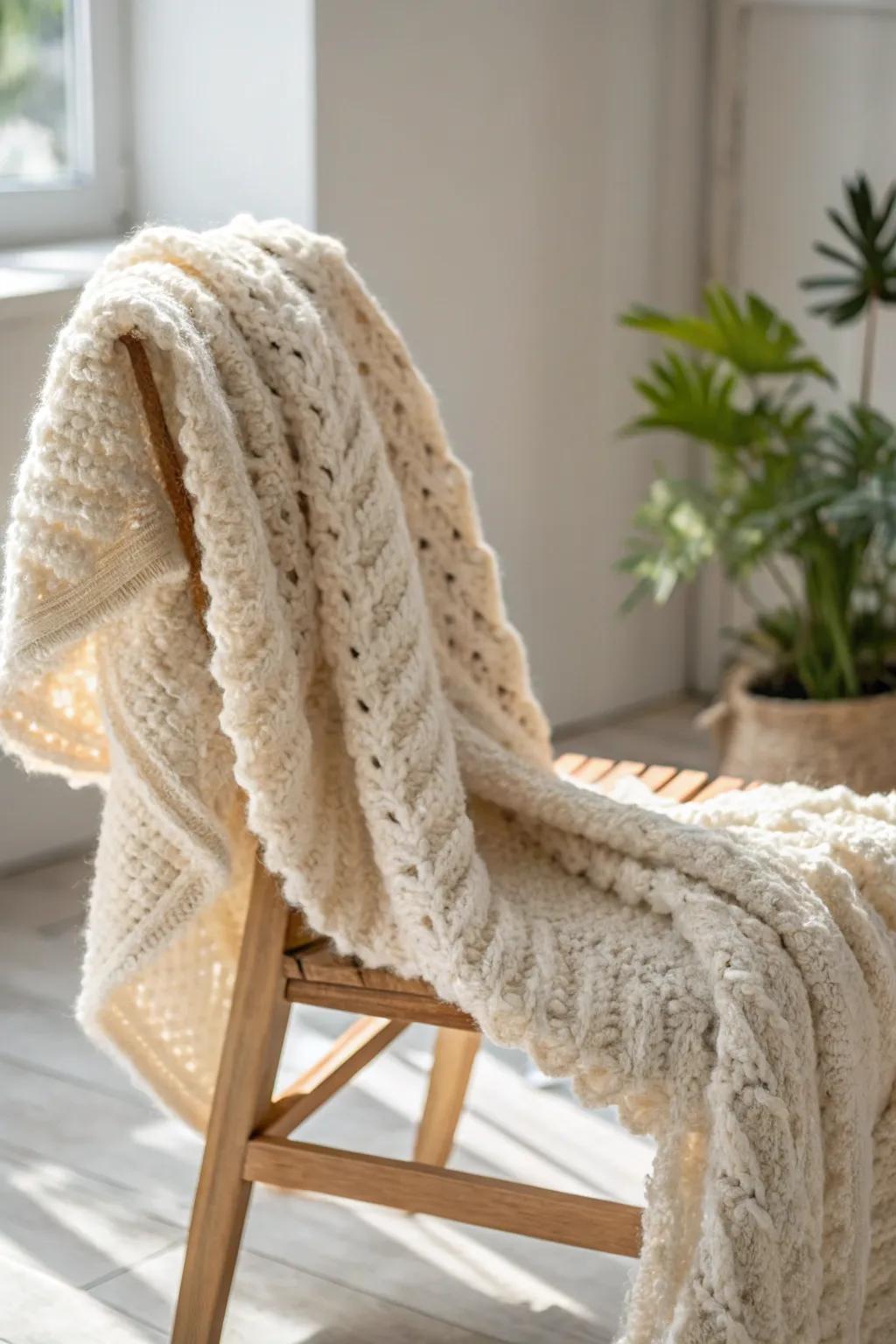 Wrap yourself in warmth and fashion with this hand-crocheted soft pullover – a blend of comfort and sophistication.