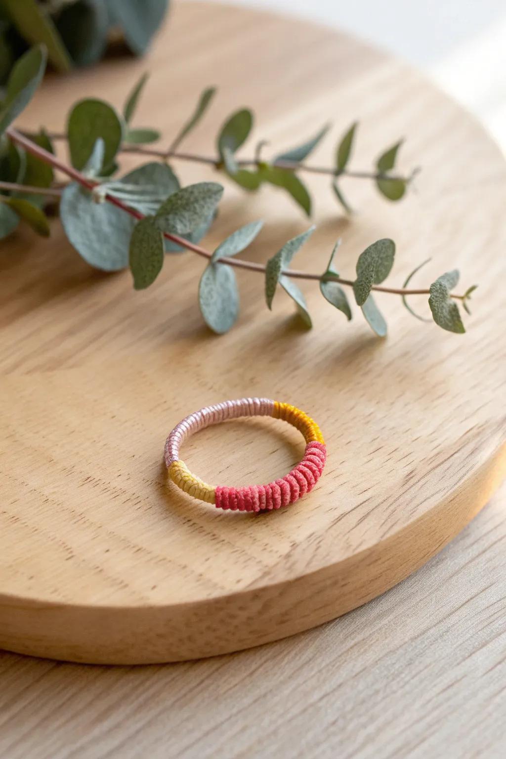 Revel in the simplicity of self-made flexible stick bands - the ideal marriage of inventiveness and flair.