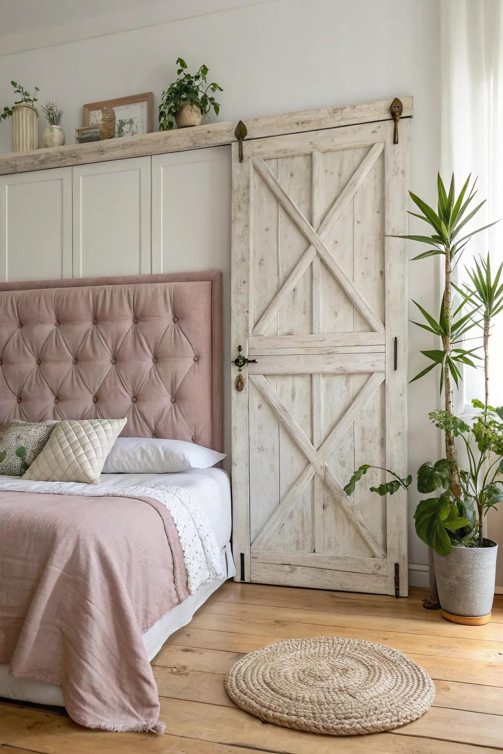 Transform your space with a DIY textile headboard: where sustainability meets Scandinavian elegance.