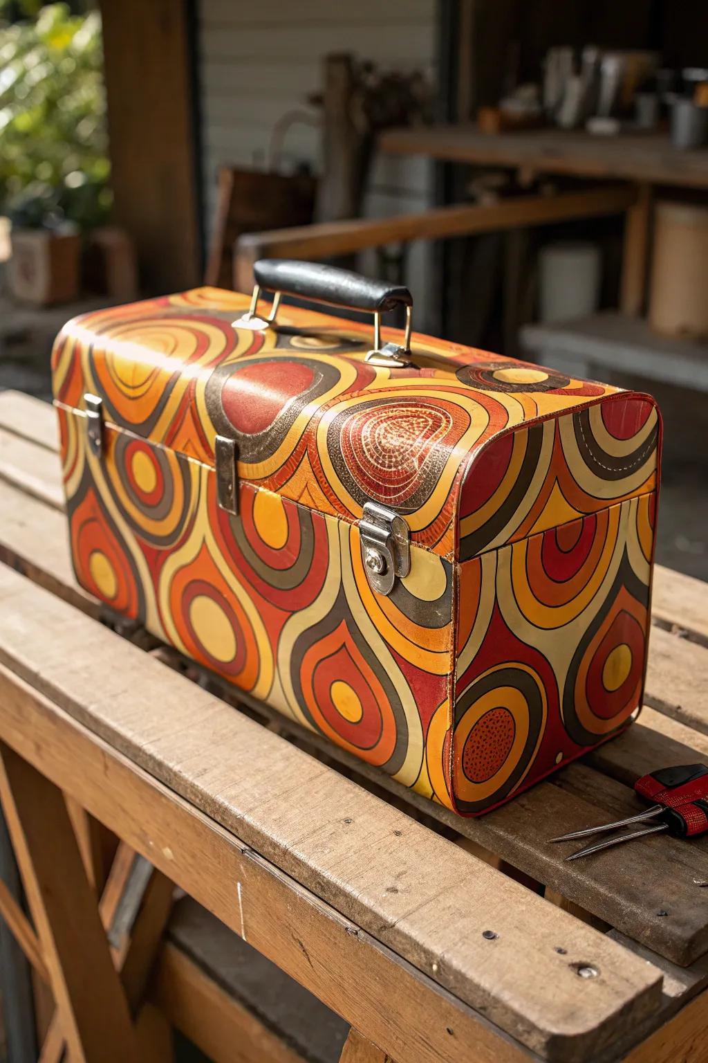 Imbue your workspace with a hint of nostalgia using a vintage-themed tool chest wrap.