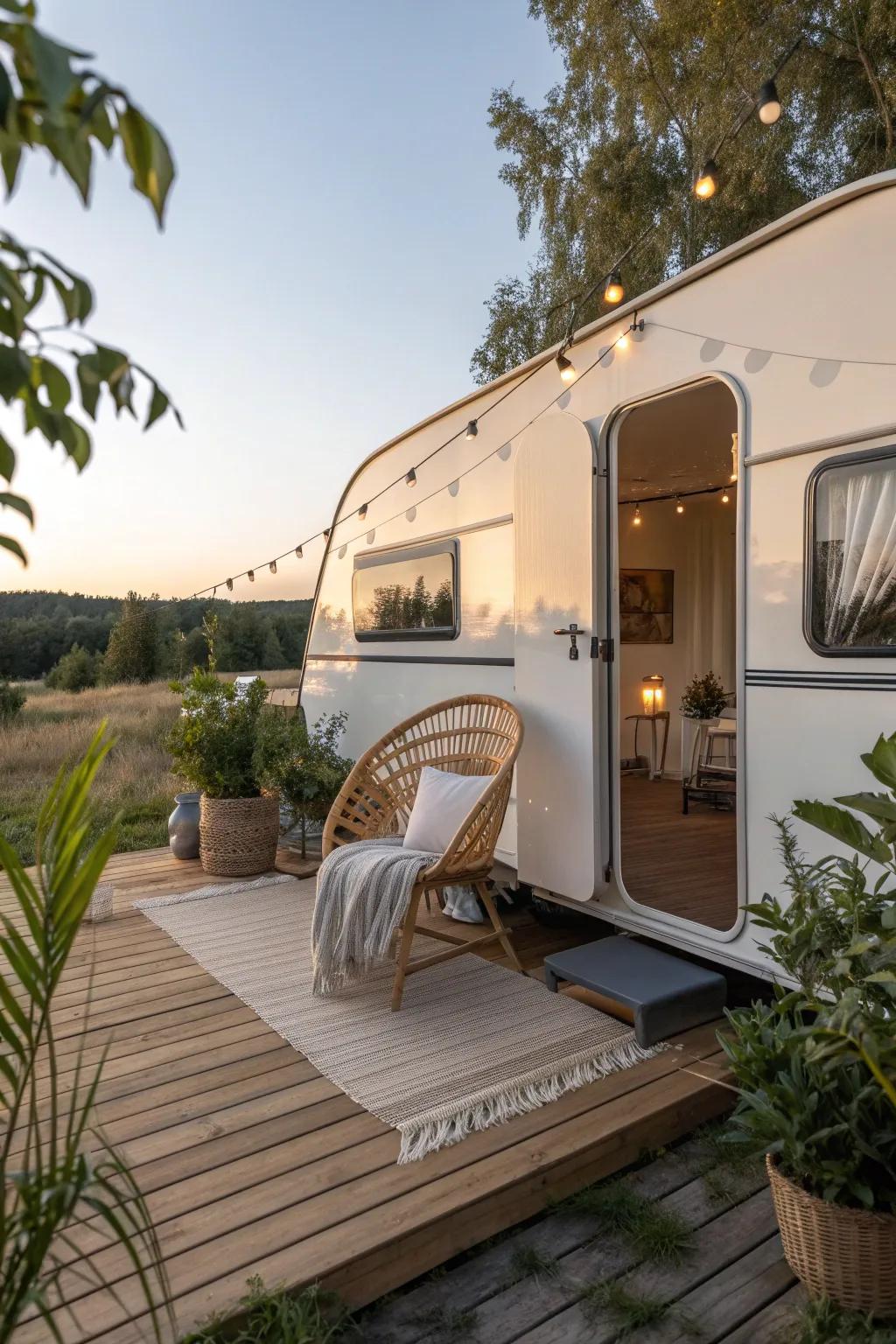 Grow your adventure with elegance: Discover the smooth mix of style and usefulness with this pull-out terrace expansion.