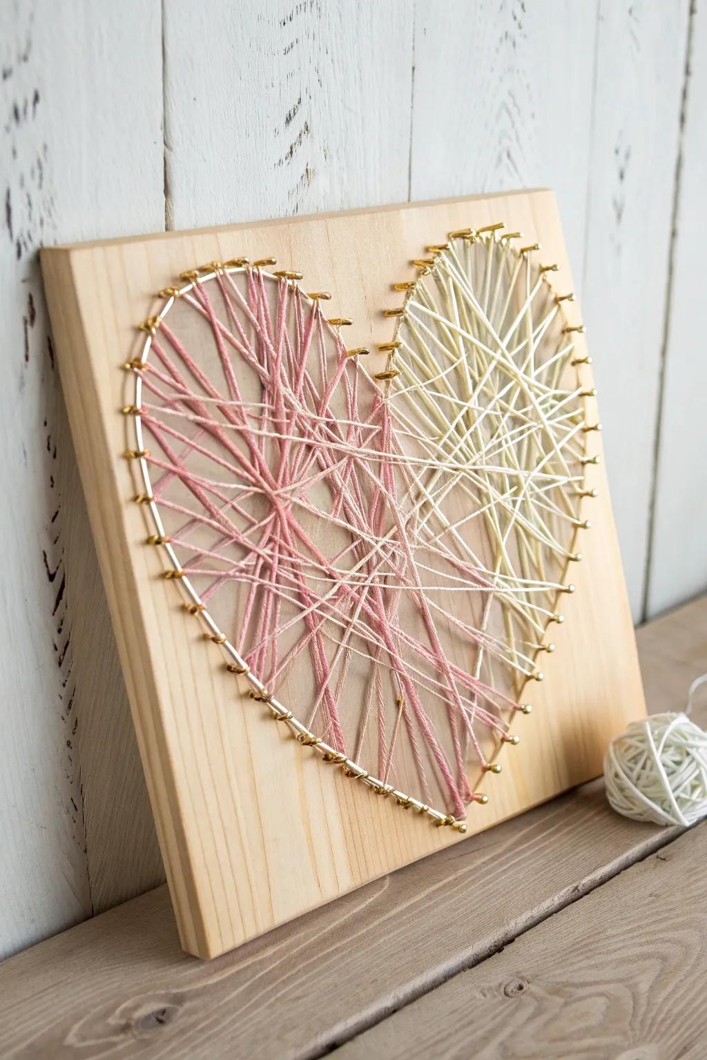 Made with affection: A minimalist twine art heart that adds a hint of sophistication and warmth to any setting. 🌿❤️