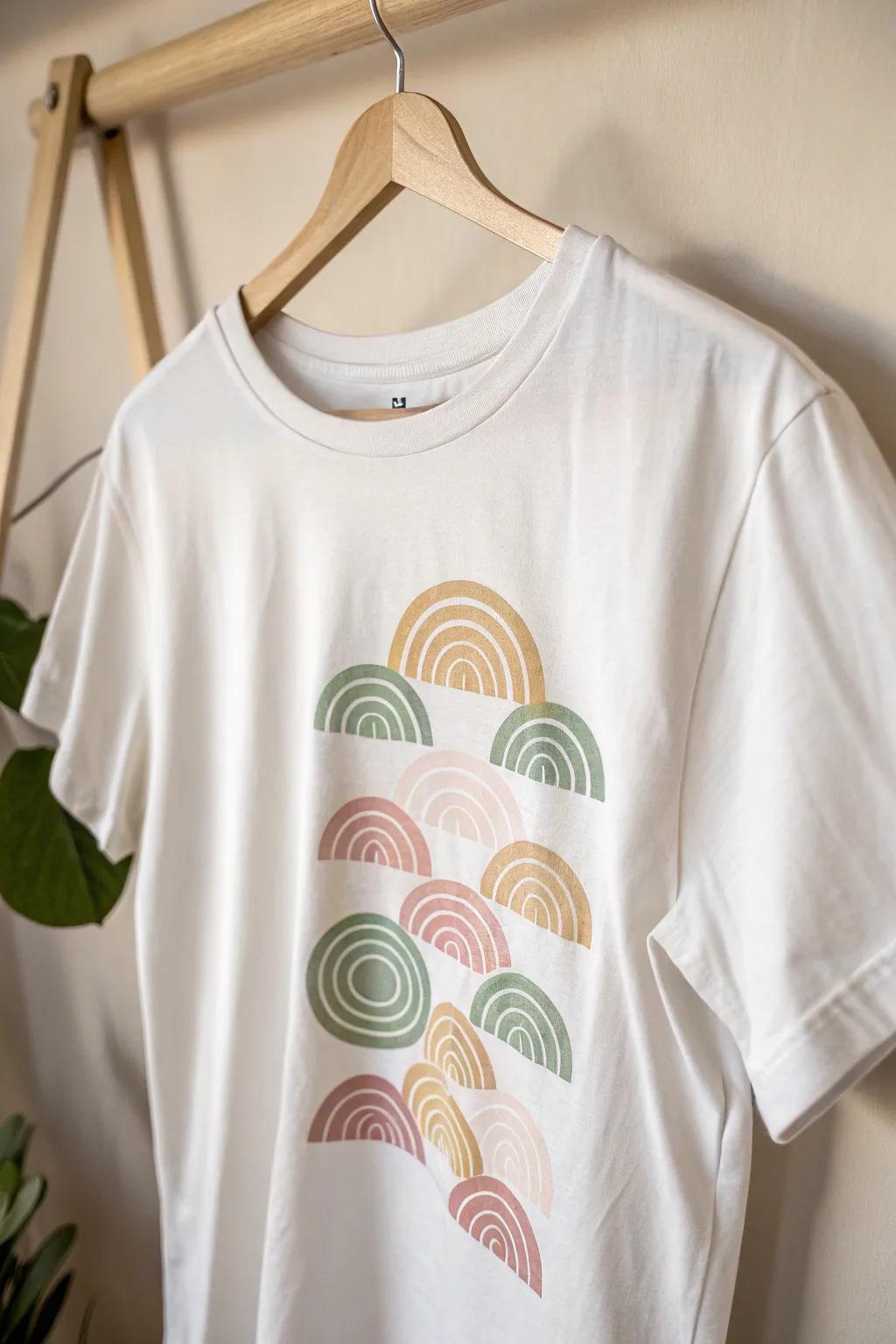 Elevate your wardrobe with simple abstract art – where less is more and creativity shines.