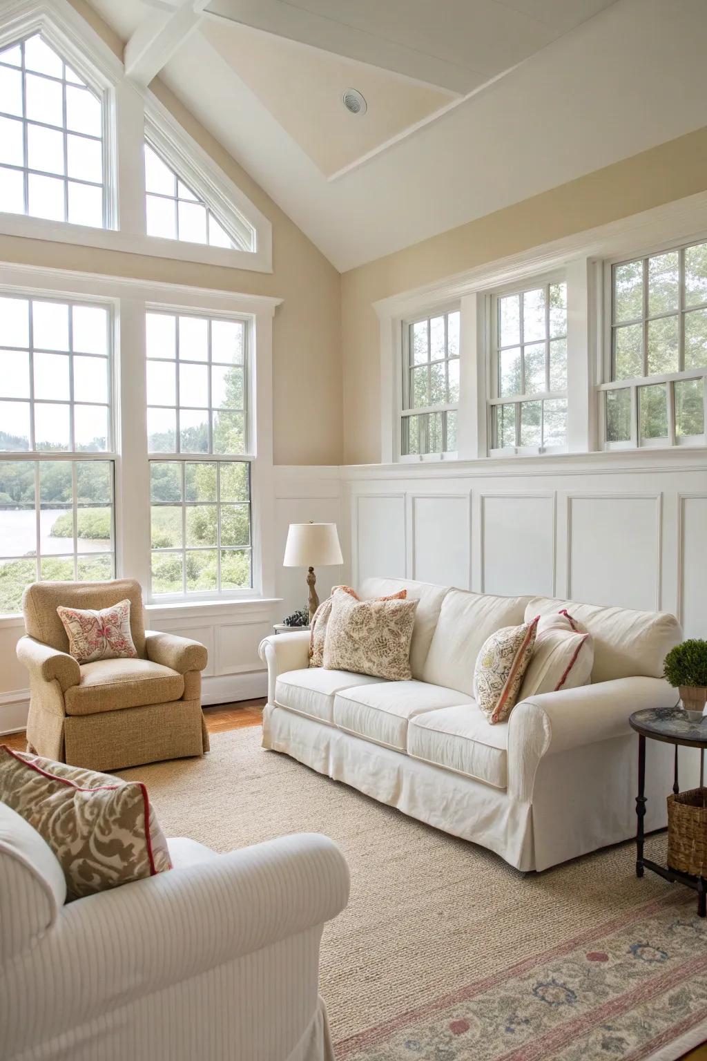 A bright refuge that blends stylish and subtle components.