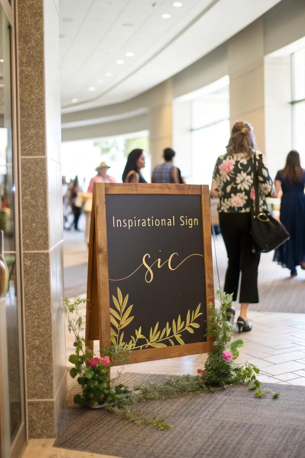 Thoughtful signage welcomes and assists guests.