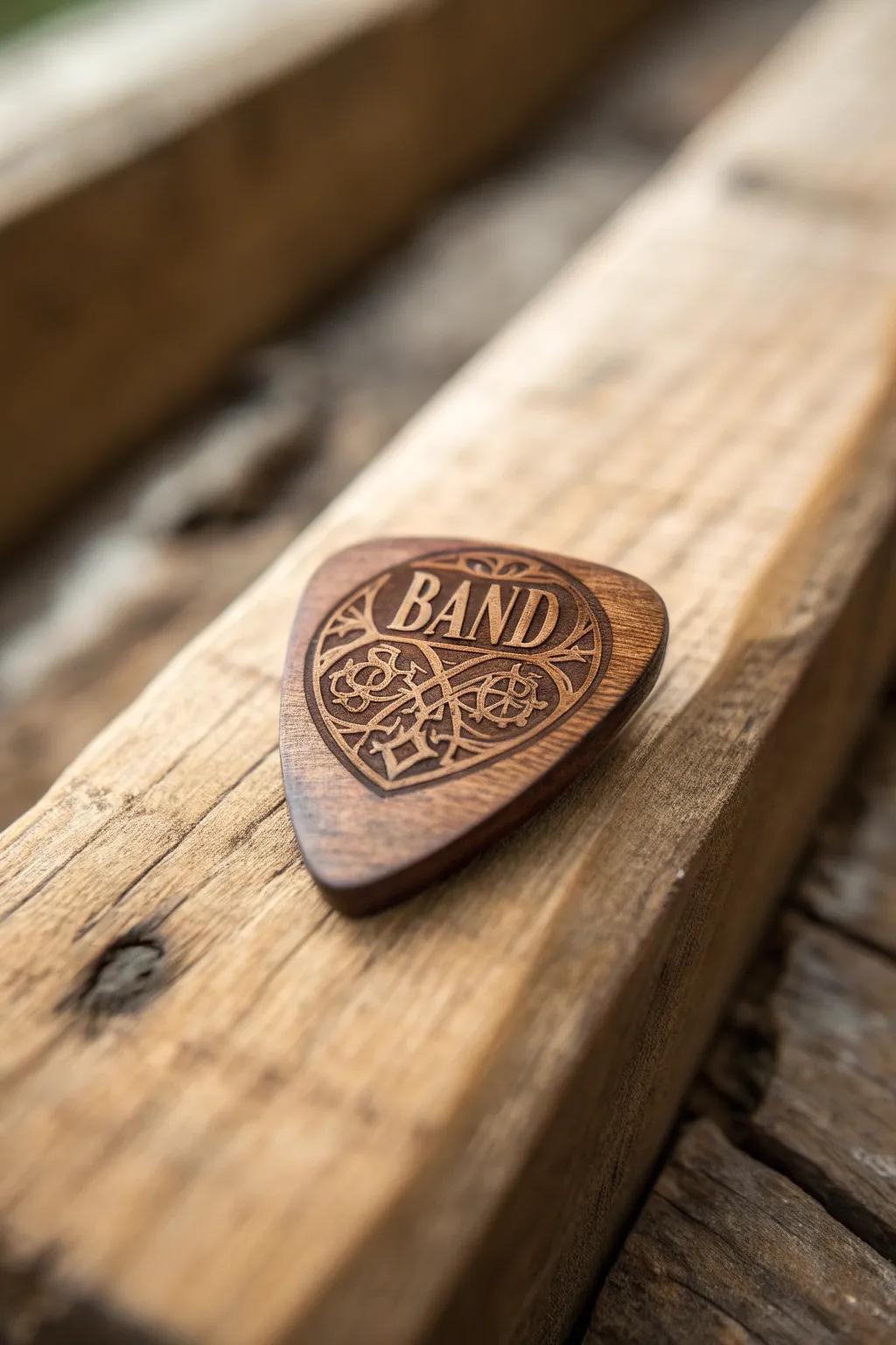 Strike a chord with panache: Personalized etched acoustic plectrums for the true music connoisseur.