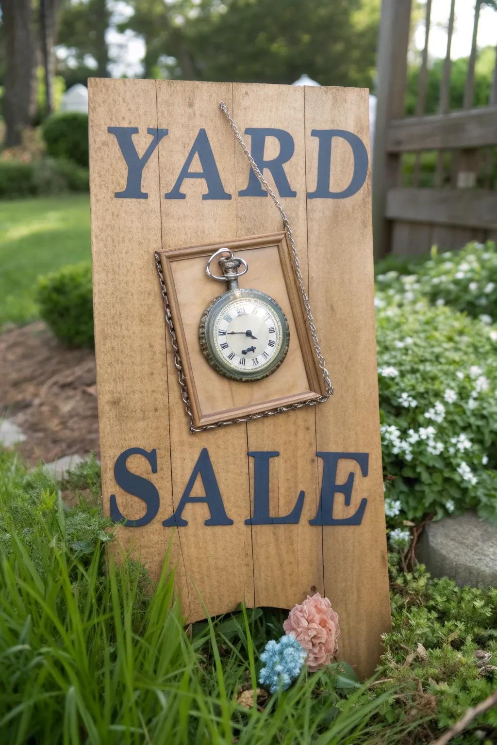 Spark curiosity with an individual flourish: showcase singular finds at your garage sale!