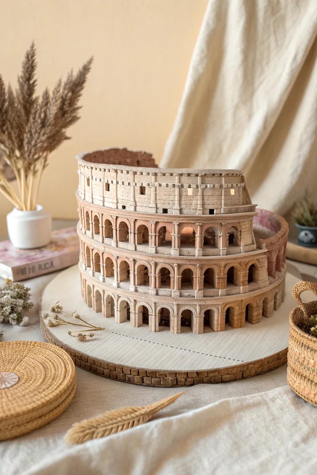 Craft a masterpiece: Eco-conscious, stylish diorama of the Colosseum.
