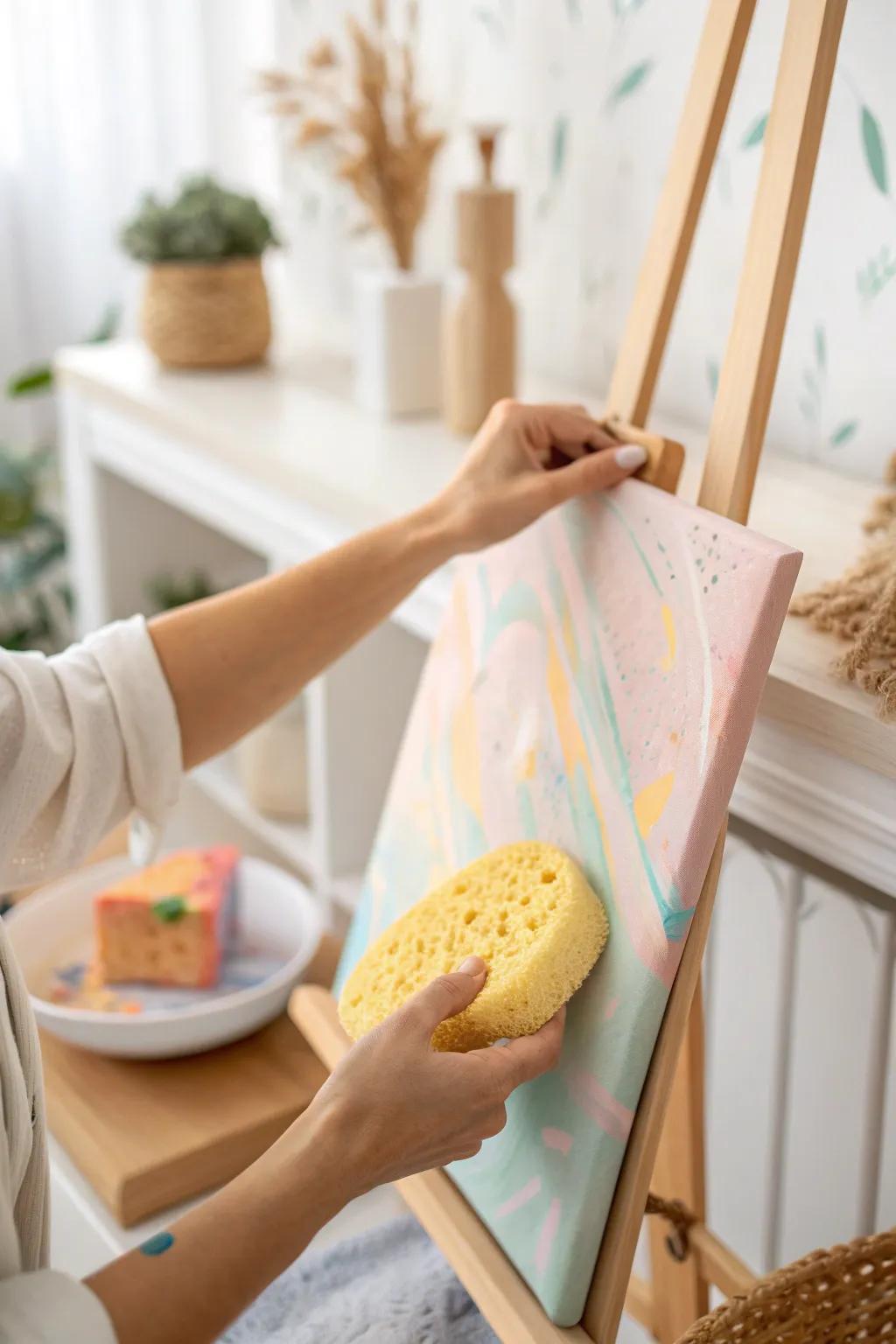 Craft whimsical textures with porous pressing—embrace the delight of painting!