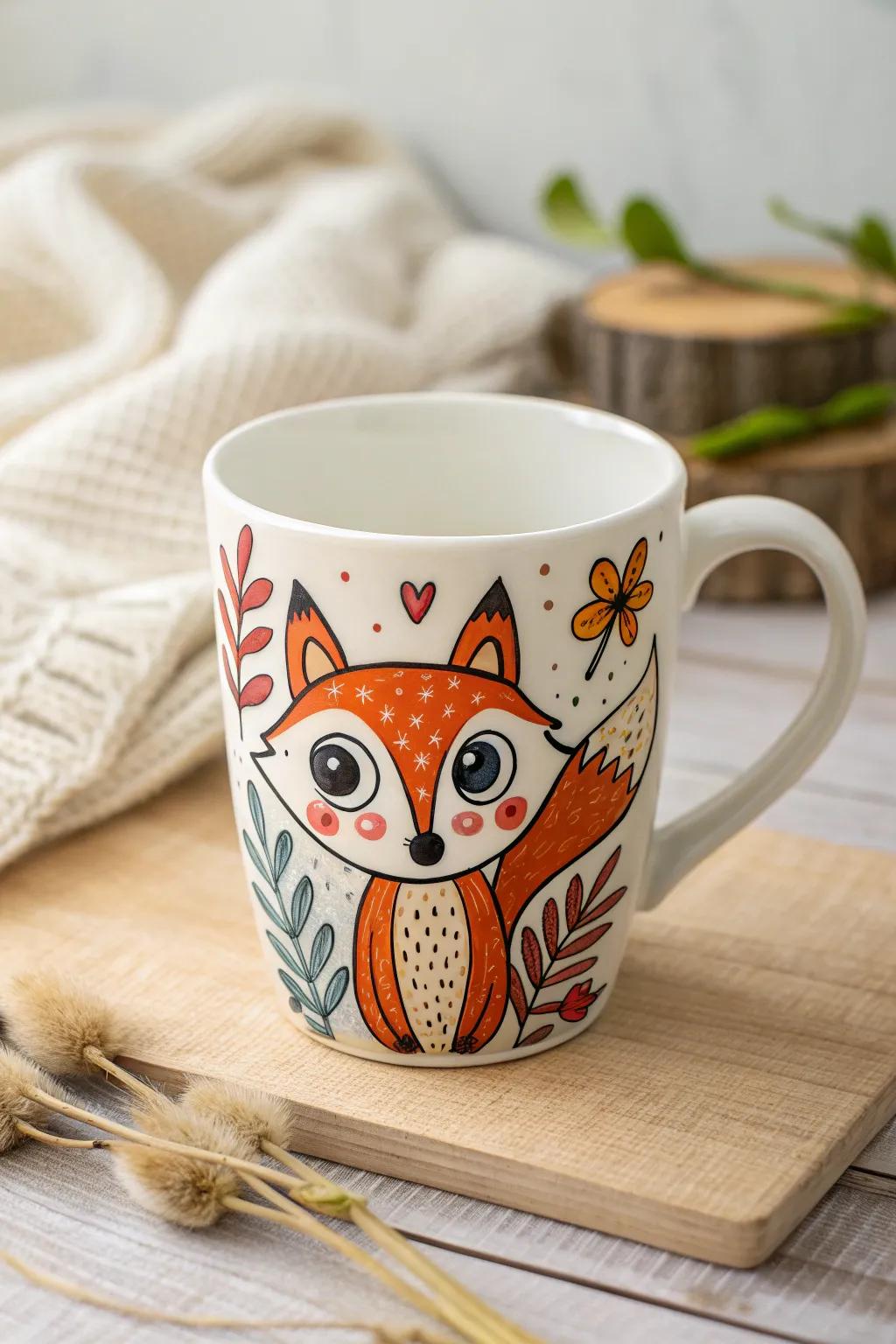 Inject a dash of whimsy into your morning observance with this playful wolf mug!