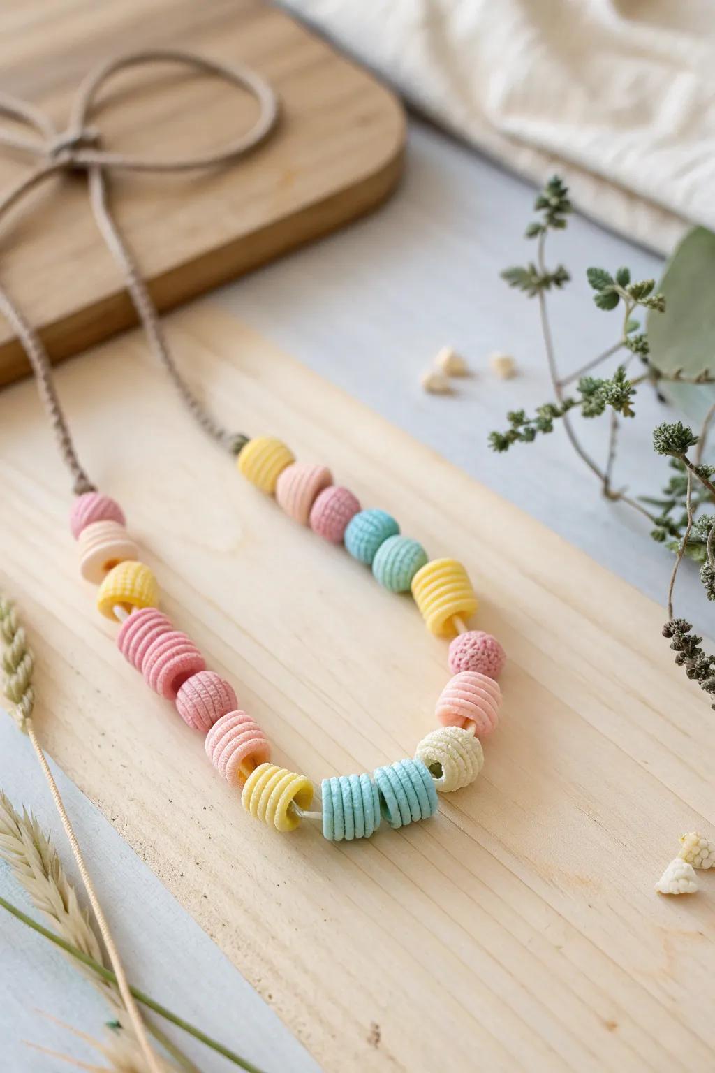 Crafting Delight: A straightforward yet vibrant grain strand venture for little hands.