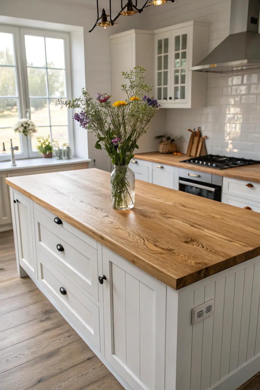 Congregate around this beautifully crafted centerpiece that transforms your kitchen into a social center.