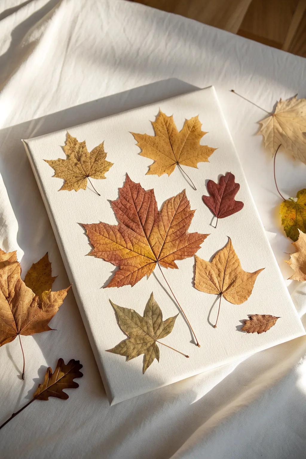 Celebrate the simplicity and beauty of autumn through handmade leaf artwork.