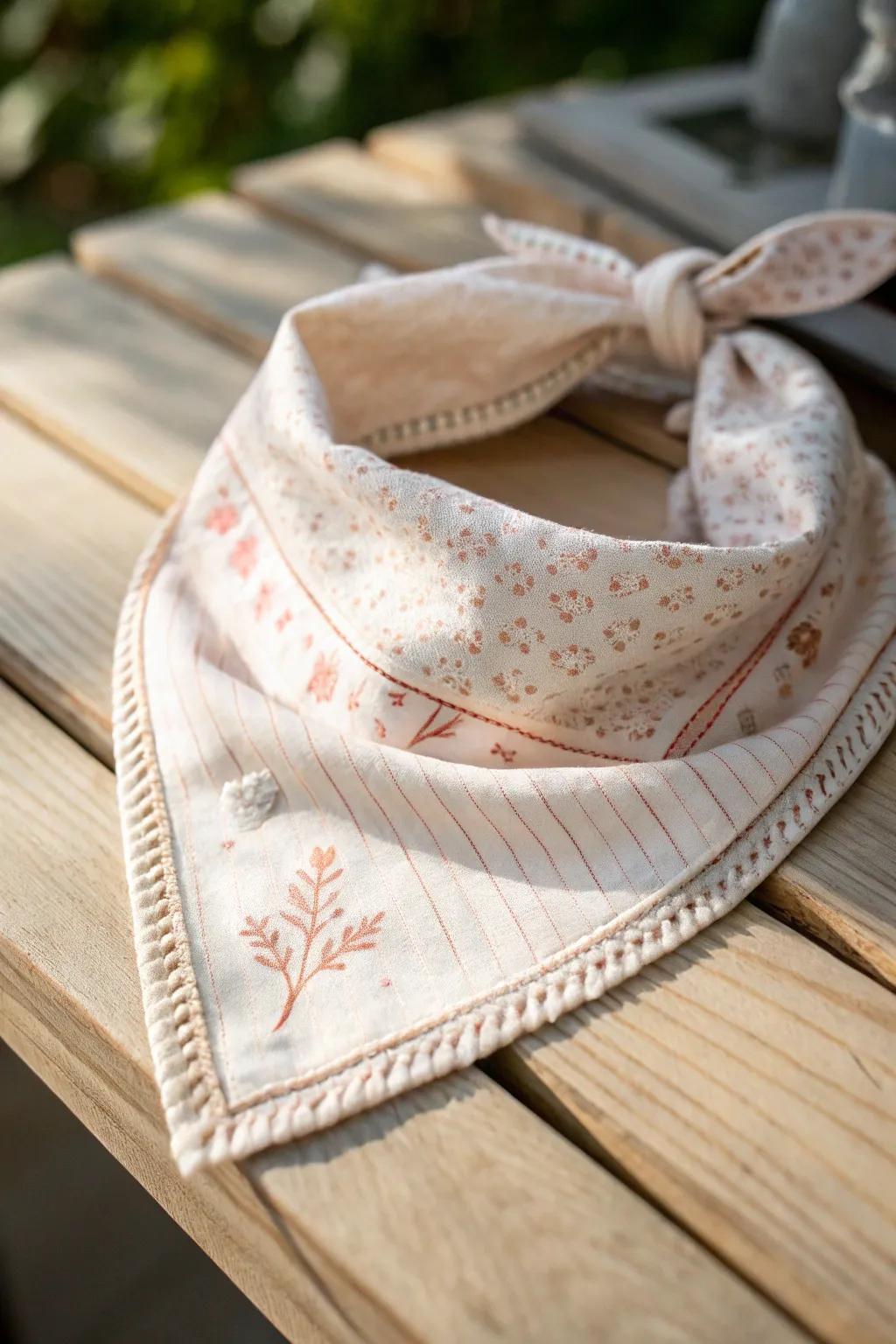 Chic and practical: Embrace fashion and ease with this lovable scarf bib.