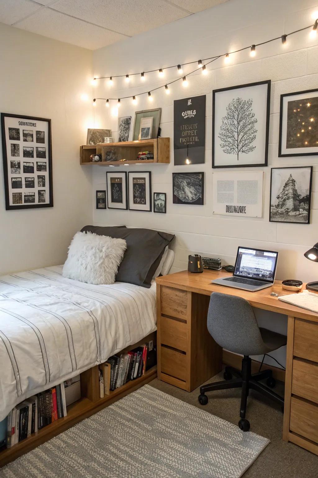 A display wall incorporates a personal element.