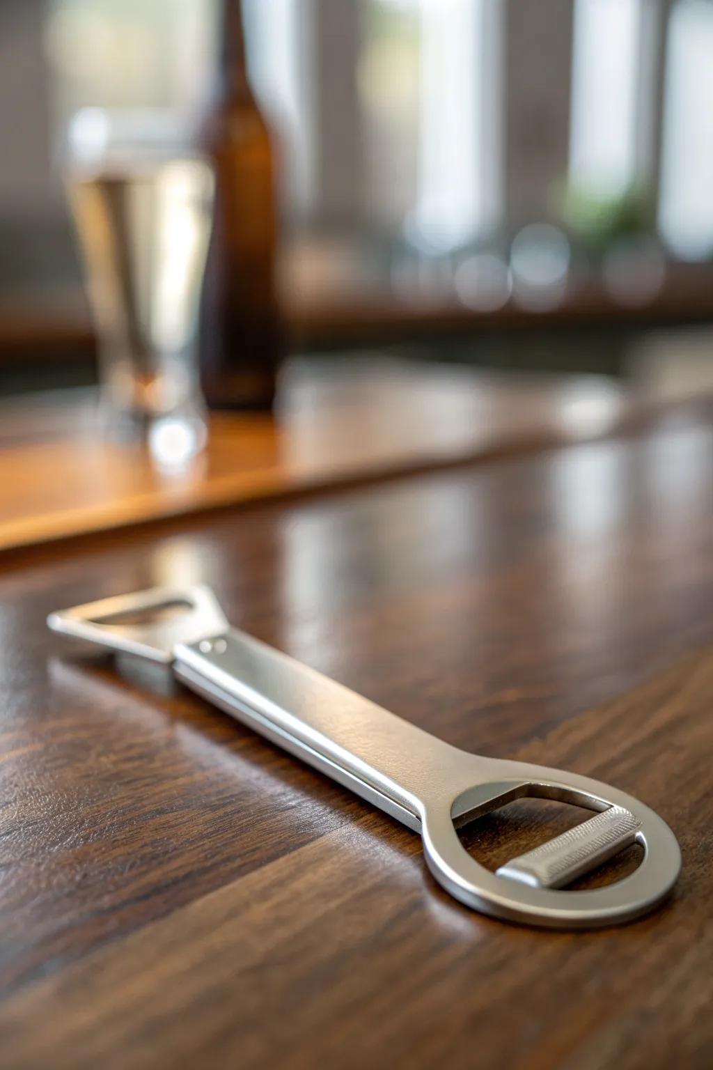 Lucidity meets functionality: A sleek minimalist bottle lifter for the modern individual.
