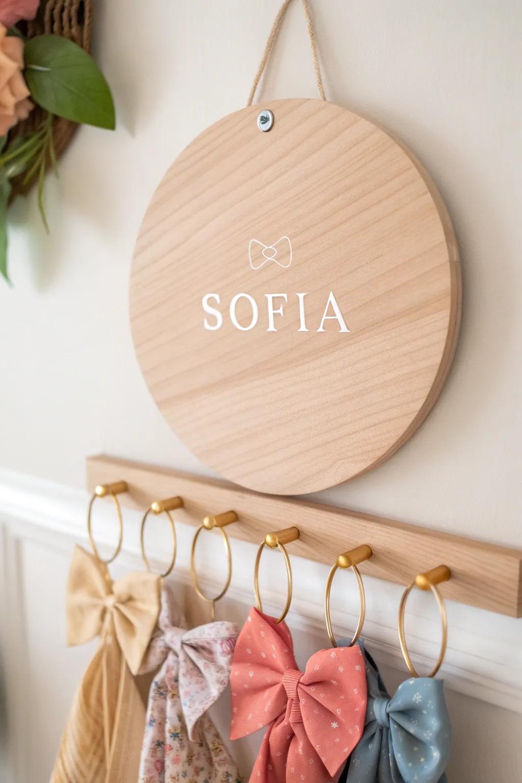 Personalize organization with a stunning name banner for ribbons, blending Scandinavian simplicity with Boho charm.
