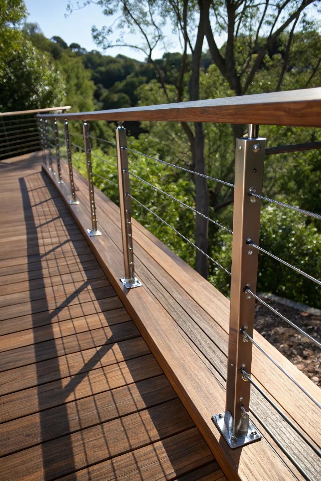 Elevate your outdoor space with a stylish DIY wire railing project—where craftsmanship meets modern design.