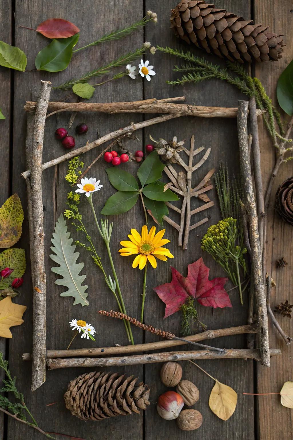 Capture the essence of nature with a handcrafted natural assemblage, where every component has a story to tell.