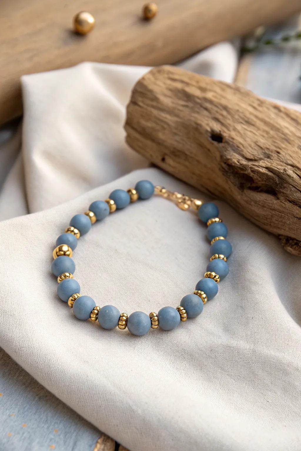 Embrace opulence with this refined fusion of sapphire and gold artistry.